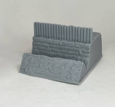 Roman Turf & Timber Fort Straight (28mm) (2)